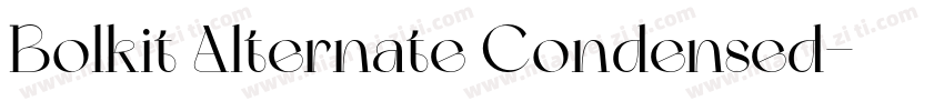 Bolkit Alternate Condensed字体转换